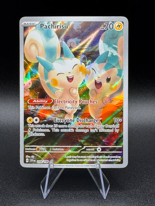 Pachirisu 208/198 Scarlet & Violet Base Illustration Rare Pokémon TCG NM/M - Single