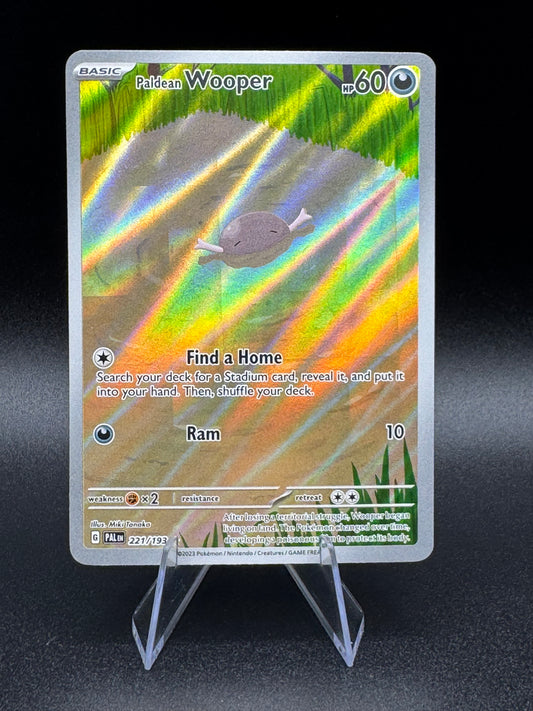 Pokemon TCG Paldean Wooper 221/193 Illustration Rare Paldea Evolved NM/M - Single