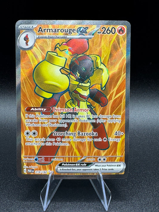 Armarouge ex 218/182 Paradox Rift Full Art Ultra Rare Holo Pokemon TCG Card NM - Single