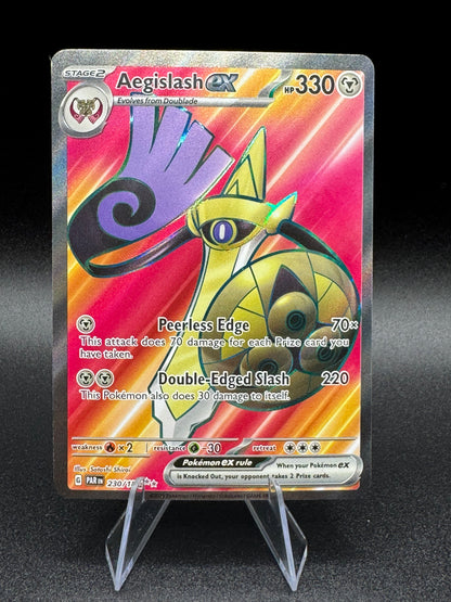 Aegislash ex 230/182 SV04: Paradox Rift Ultra Rare Full Art Holo Pokemon Card NM - Single