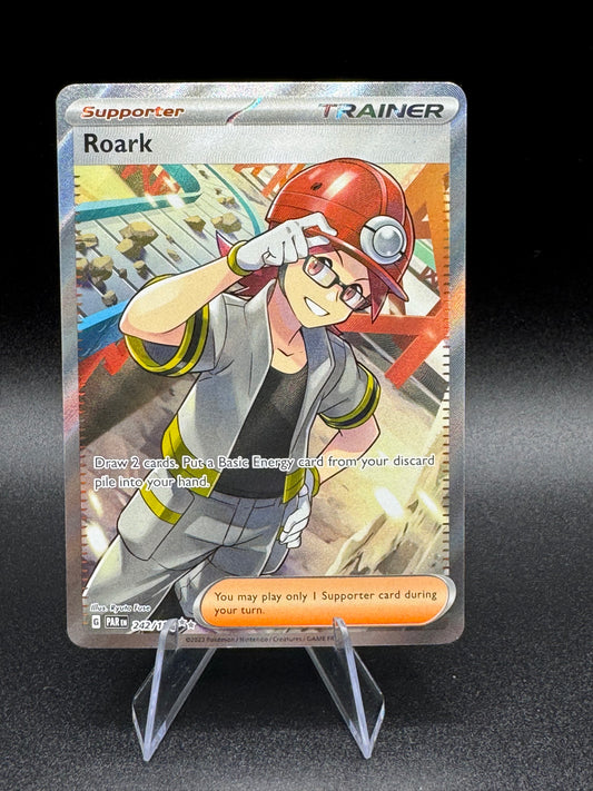 Pokemon Roark 242/182 Full Art Trainer Ultra Rare Holo Paradox Rift TCG NM - Single