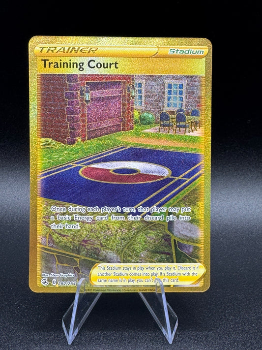 Pokemon Training Court 282/264 Fusion Strike Gold Secret Rare Full Art Holo - Single