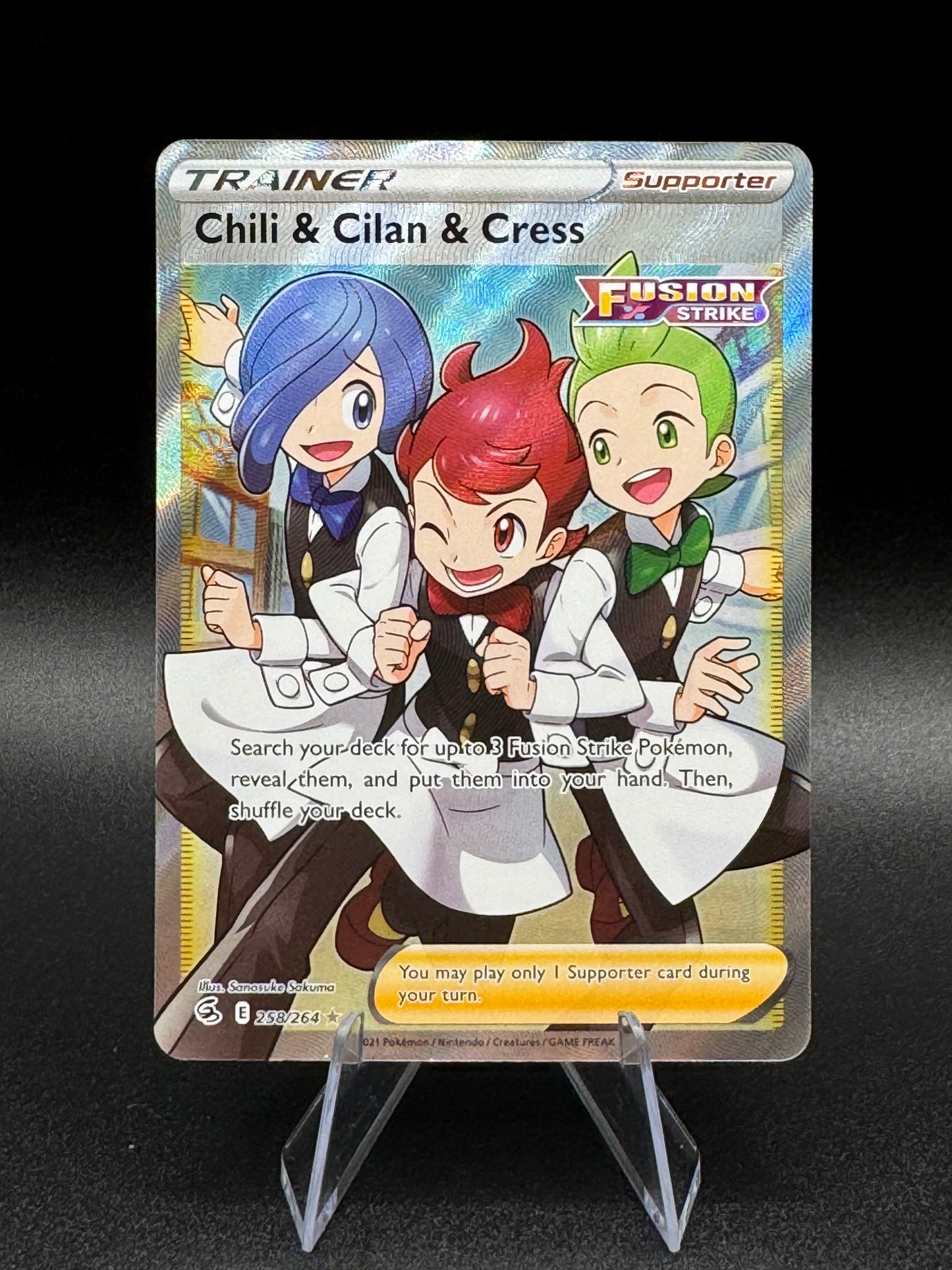 Pokemon Chili & Cilan & Cress 258/264 Fusion Strike NM - Single