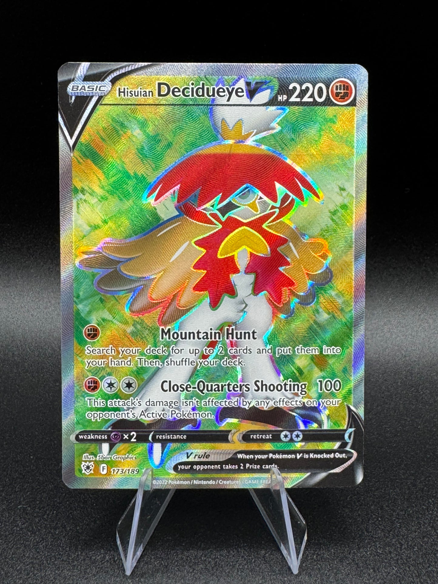 Hisuian Decidueye V Full Art 173/189 Astral Radiance Ultra Rare Pokemon TCG - Single