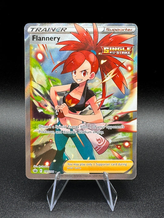 Pokemon Flannery 191/198 Full Art Trainer Chilling Reign Holo NM/M Pack Fresh - Single