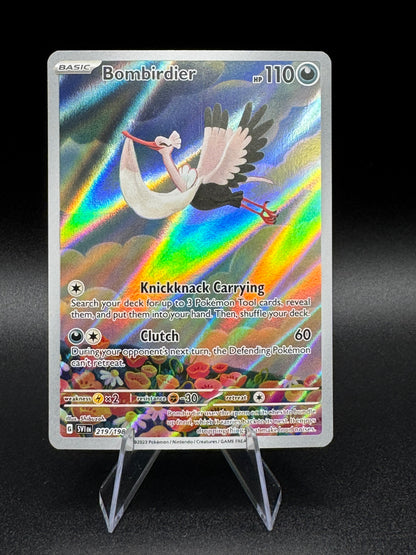 Bombirdier 219/198 Pokémon Scarlet and Violet Full Art Illustration Rare NM - Single