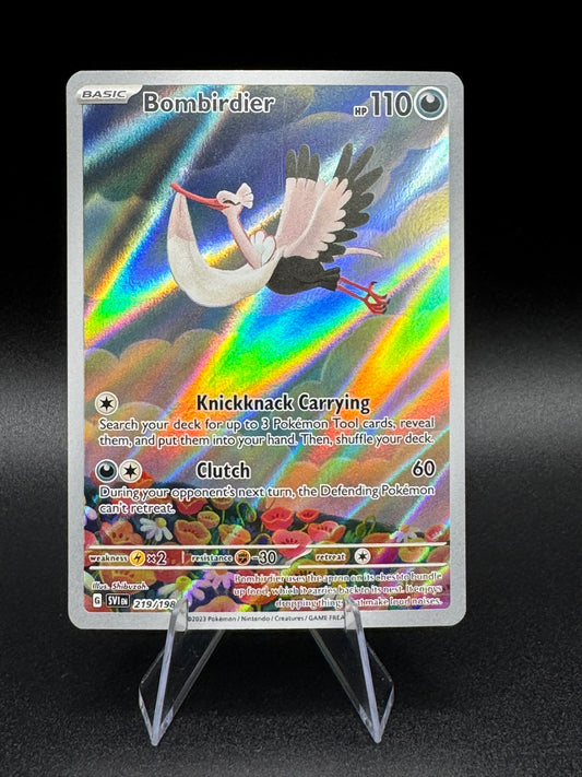 Bombirdier 219/198 Pokémon Scarlet and Violet Full Art Illustration Rare NM - Single