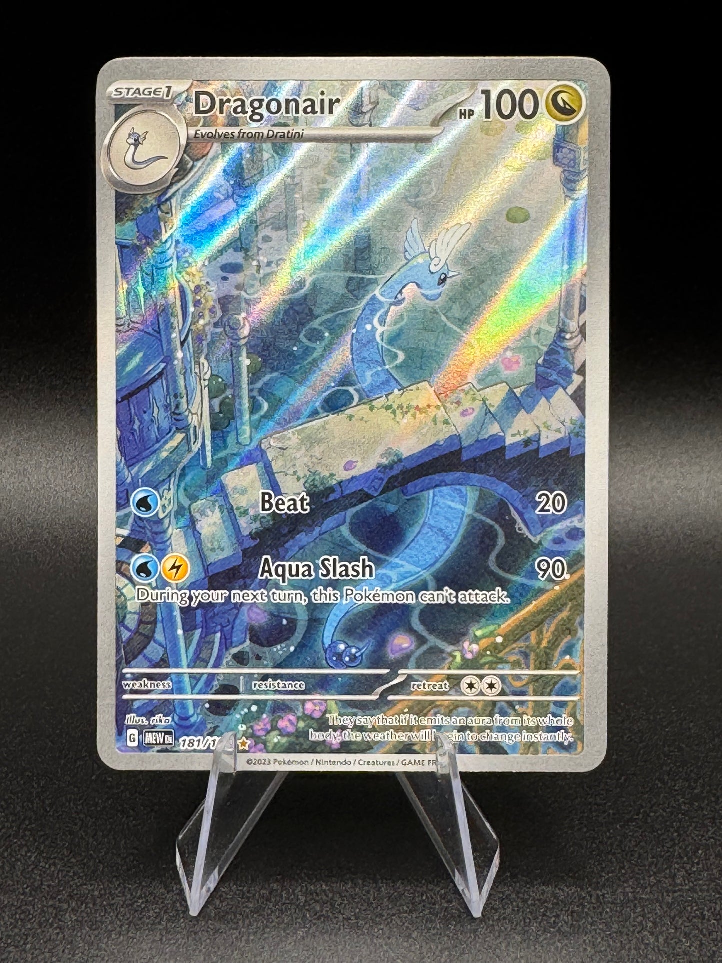 Dragonair 181/165 Pokemon Scarlet & Violet 151 Holo Illustration Rare IR NM/Mint - Single