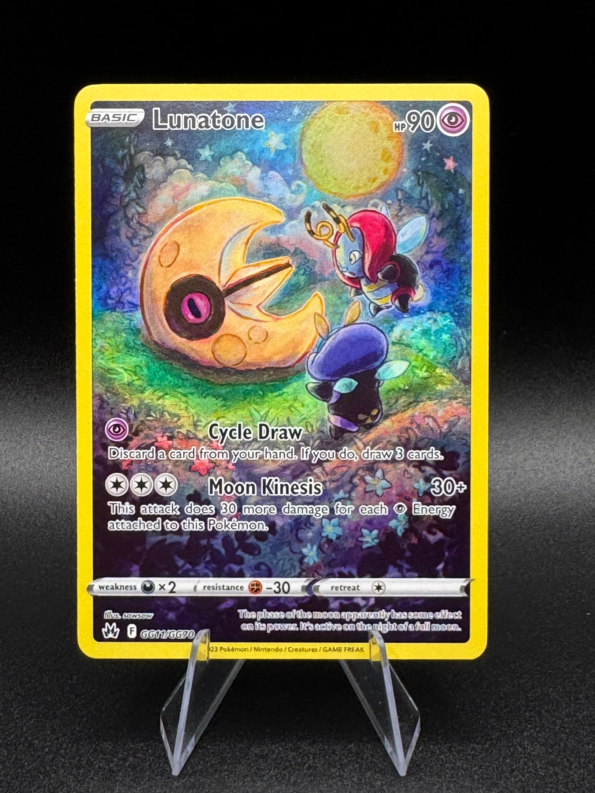 Pokemon TCG - Lunatone GG11/GG70 Galarian Gallery Full Art - Crown Zen JoWiGlitter Pokemon TCG - Lunatone GG11/GG70 Galarian Gallery Full Art - Crown Zen JoWiGlitter