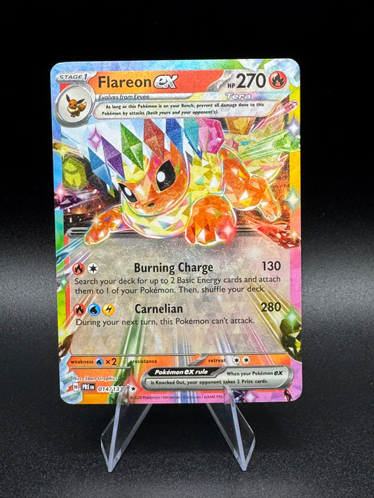 Flareon ex 014/131 Double Rare Pokemon TCG Prismatic Evolutions NM Condition - Single