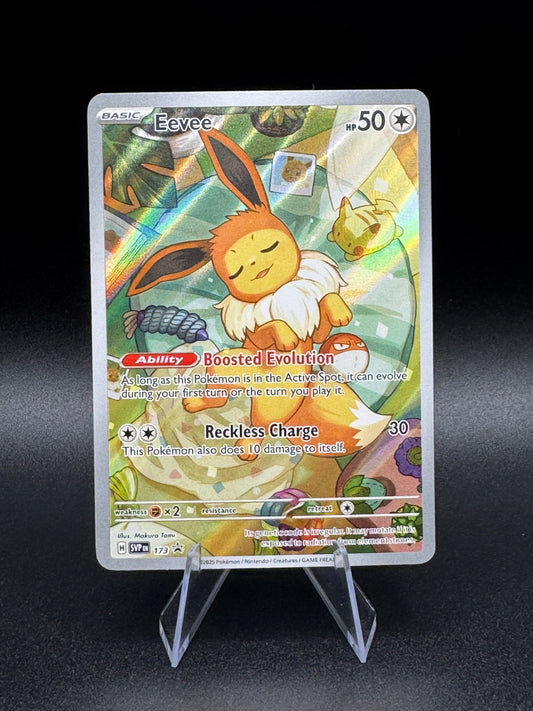 Pokemon Card TCG - Eevee SVP 173 Scarlet & Violet Black Star Promo Near Mint - Single