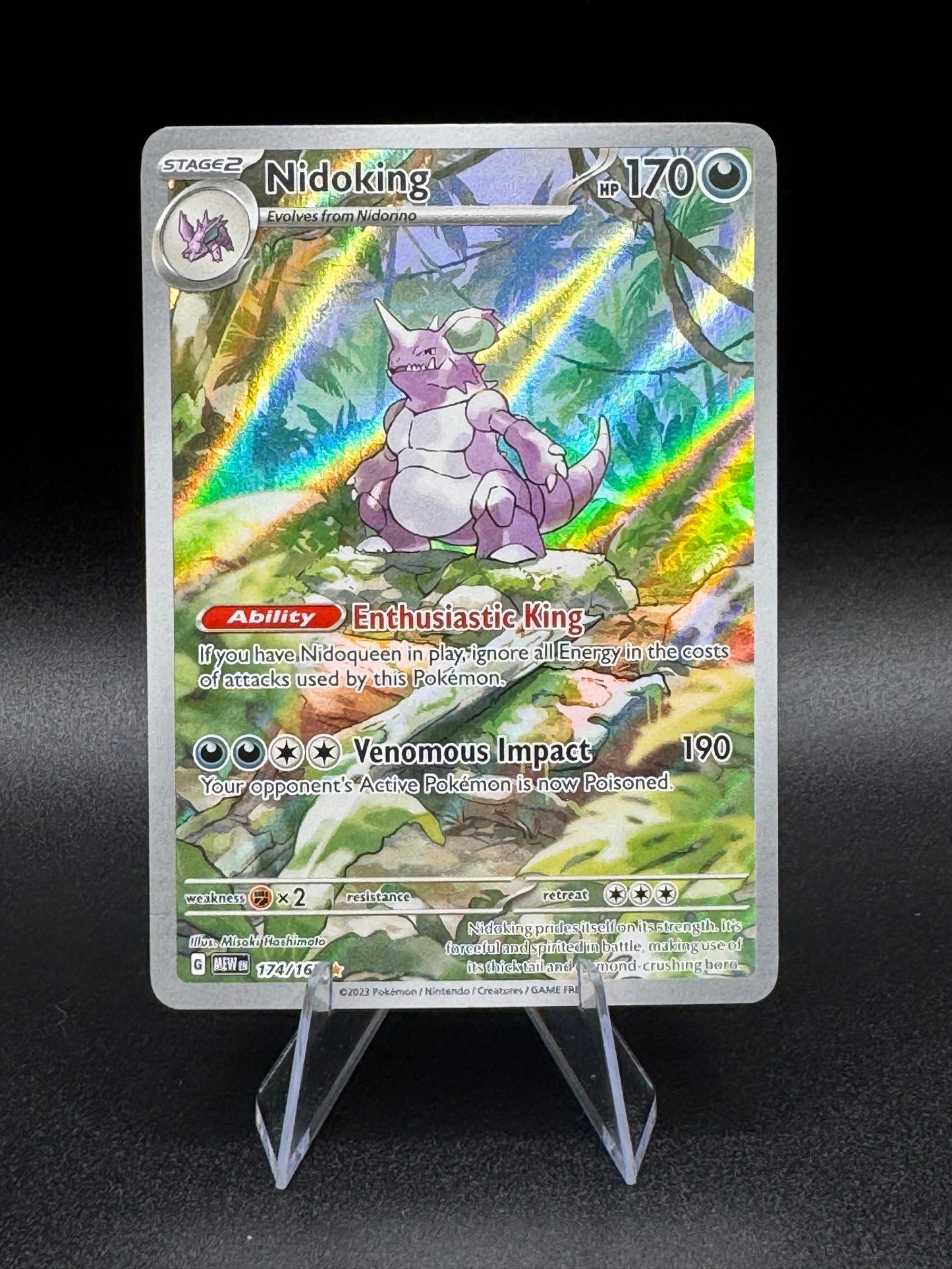 Pokemon Nidoking 174/165 Scarlet & Violet 151 Illustration Rare NM Condition - Single