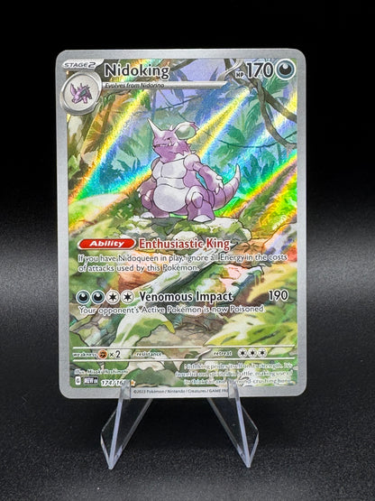 Pokemon Nidoking 174/165 Scarlet & Violet 151 Illustration Rare NM Condition - Single