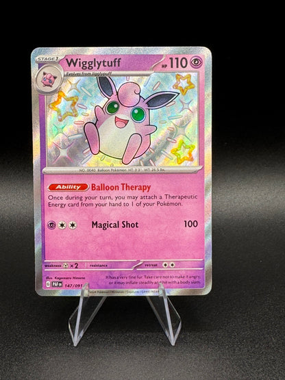 Pokemon Wigglytuff - 147/091 - Shiny Rare NM-Mint Paldean Fates - Single