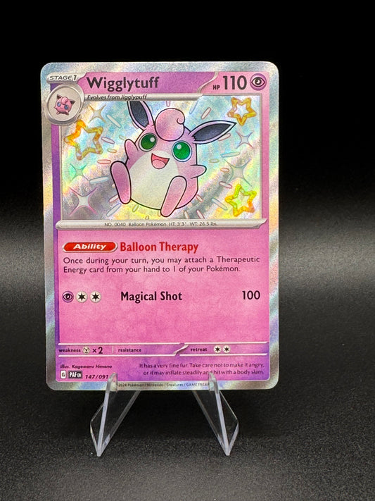 Pokemon Wigglytuff - 147/091 - Shiny Rare NM-Mint Paldean Fates - Single