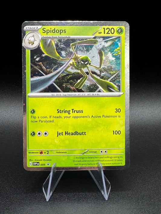 Pokemon Spidops SVP009 Scarlet & Violet Cosmos Holo Black Star Promo  TCG NM - Single