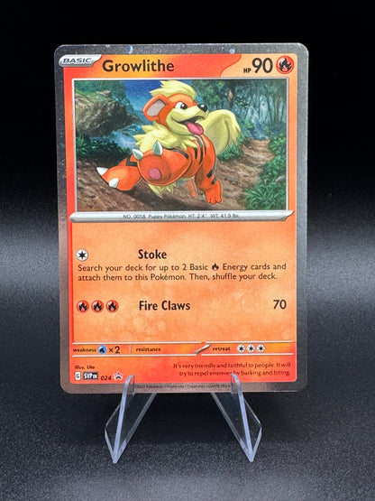 GROWLITHE SVP024 SCARLET & VIOLET POKEMON PROMO (COSMO HOLO RARE, NM) - Single