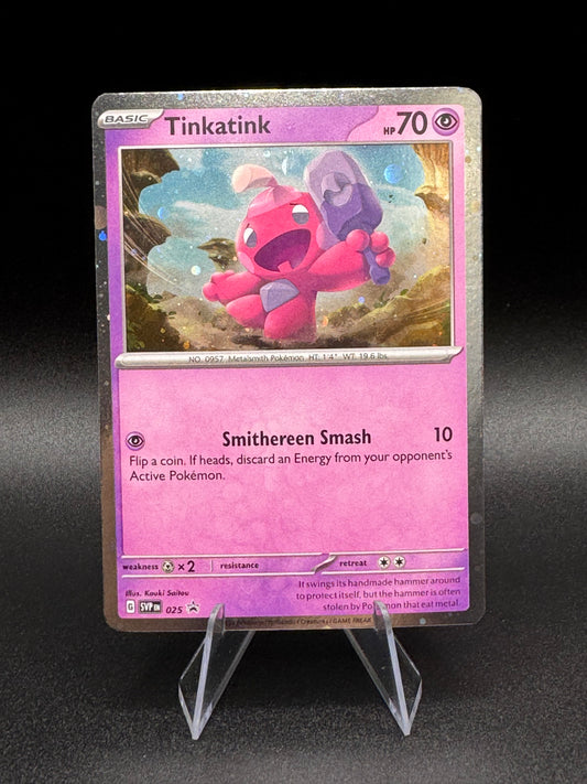 Tinkatink Pokemon Scarlet & Violet SVP 025 Cosmos Holo Black Star Promo NM - Single
