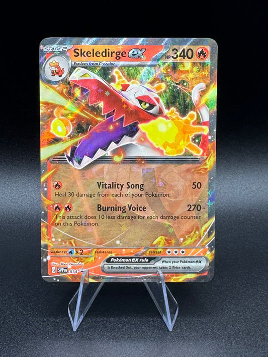 Pokemon Skeledirge ex SVP 034 Black Star Promo Ultra Rare Holo NM - Single