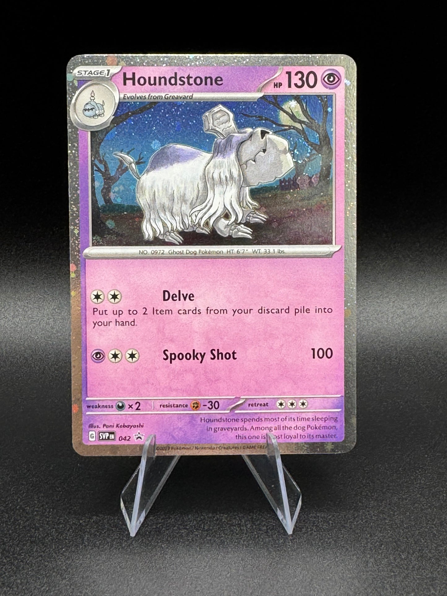 Houndstone Holo Black Star Promo SVP042 Pokémon 2023 Scarlet & Violet - NM - Single