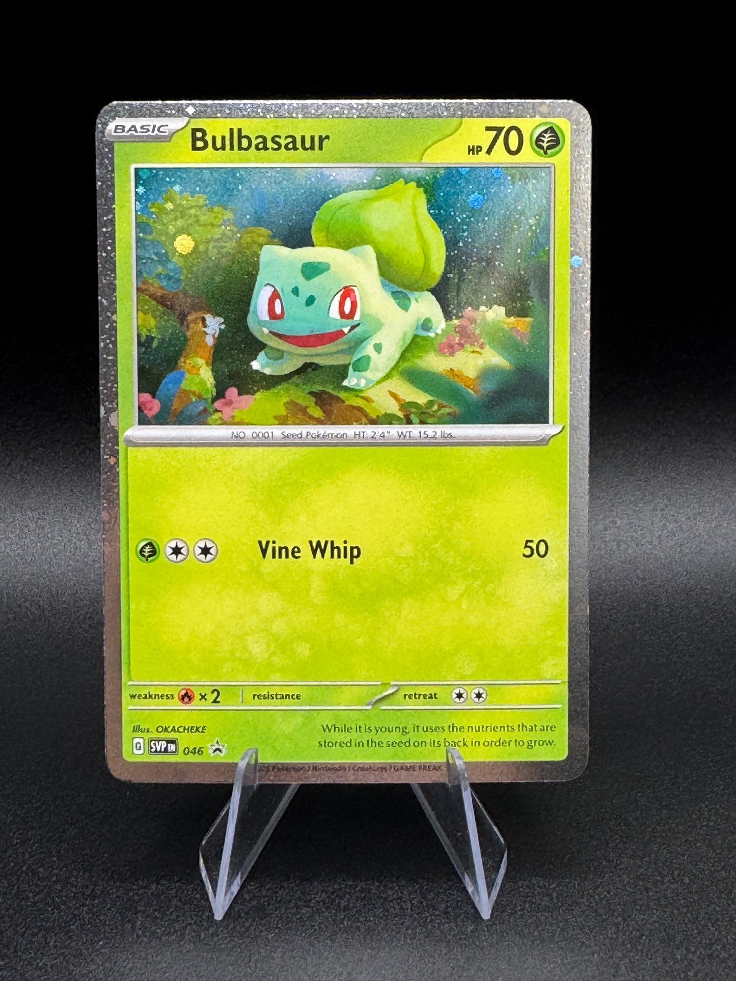 Pokemon TCG Promo SVP 046 Cosmos Holographic Bulbasaur Near Mint -Single