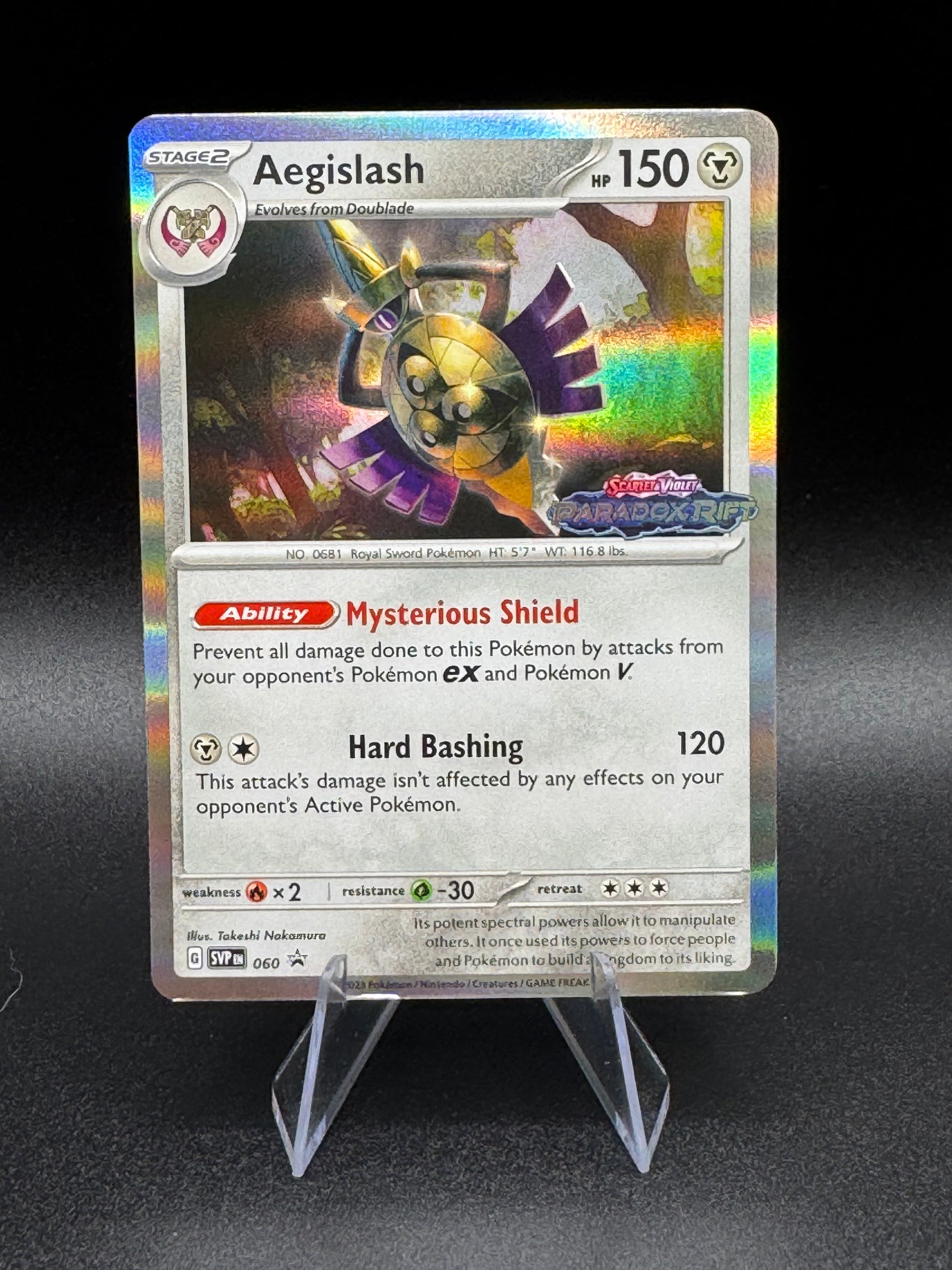 Aegislash SVP060 Black Star Promos Paradox Rift Prerelease Holo Pokmo JoWiGlitter Aegislash SVP060 Black Star Promos Paradox Rift Prerelease Holo Pokmo JoWiGlitter
