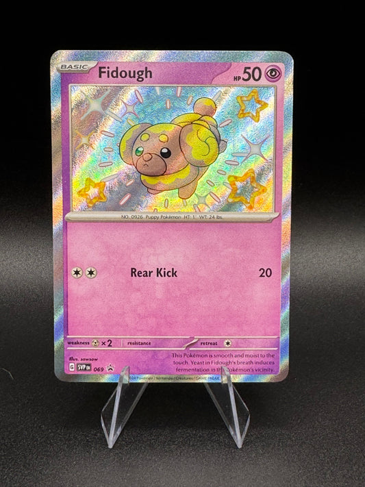 Fidough SVP069 Black Star Promo Shiny Holo Baby Pokemon Card - NM - Single