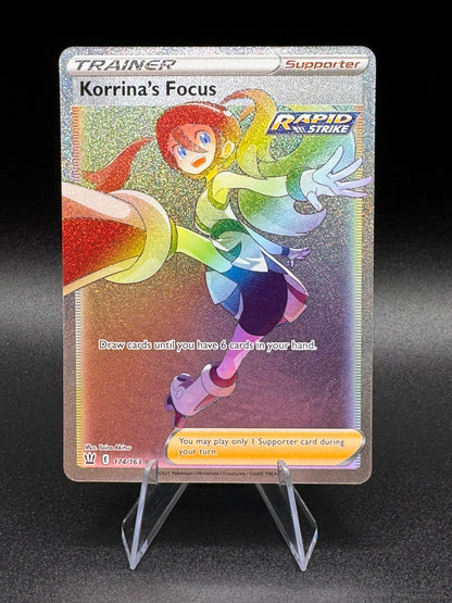 Pokemon TCG SWSH05: Battle Styles #174/163 Korrina's Focus (Secret) NM - Single