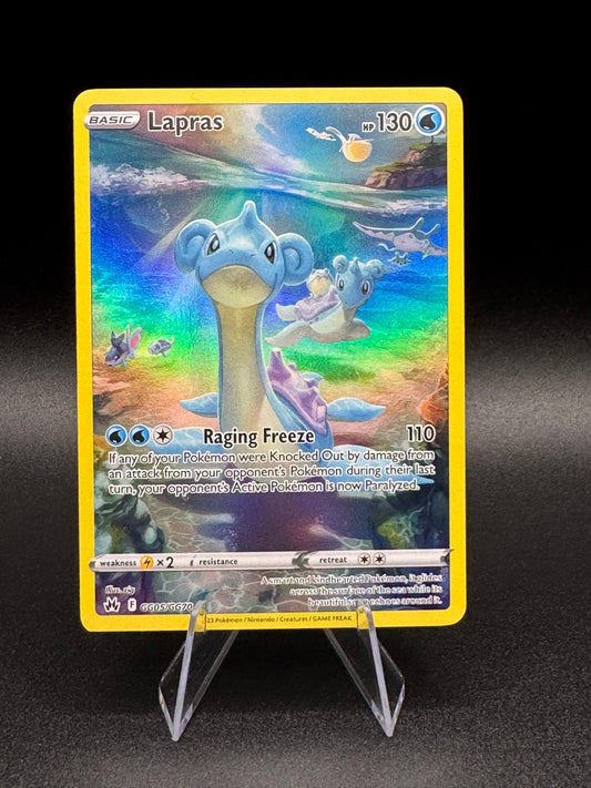 Pokemon Crown Zenith Lapras GG05/GG70 Galarian Gallery Full Art Holo NM - Single