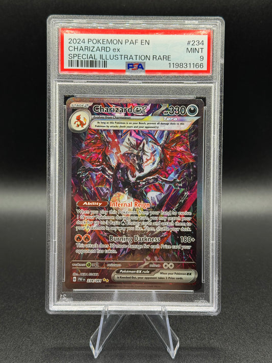 2024 Charzard EX 234/091 Special Illustration Rare Paldean Fates Mint PSA 9