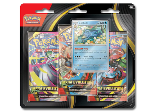 Mega Evolution 3 Pack Blister [Golduck] - JoWiGlitter Live Breaks